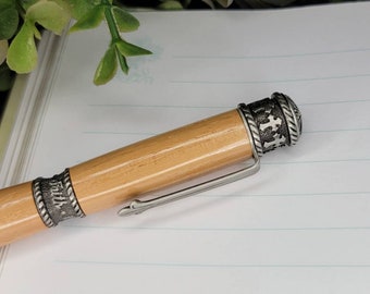 Faith Hope Love Wood Writing Pen | Handmade Wooden Pen | Dogwood Ballpoint Pen | Hand Turned Wood Writing Pen | Pecan Ballpoint Pen