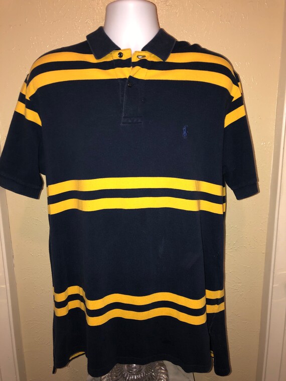 ralph lauren yellow striped shirt