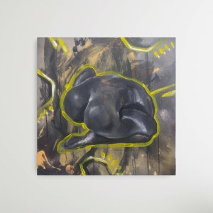 Abstract african american wall art Sexy male torso painting