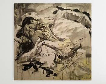 Paar sexy Gemälde Liebhaber Wandkunst abstrakt Extra große Kunst für Schlafzimmer