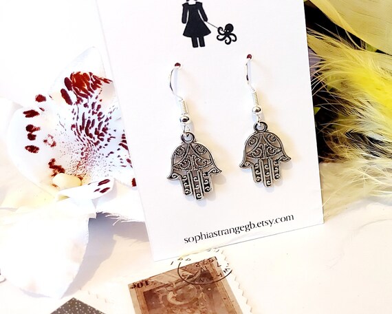 Etsy hand earrings sale