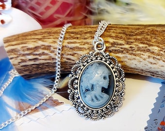 Skeleton Cameo Gothic Necklace