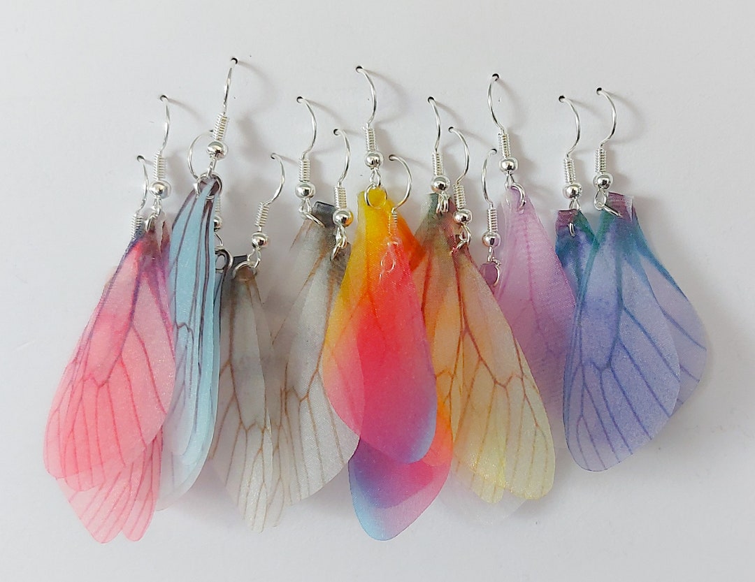 Fairy Wings Dragonfly Wings Earrings - Etsy UK