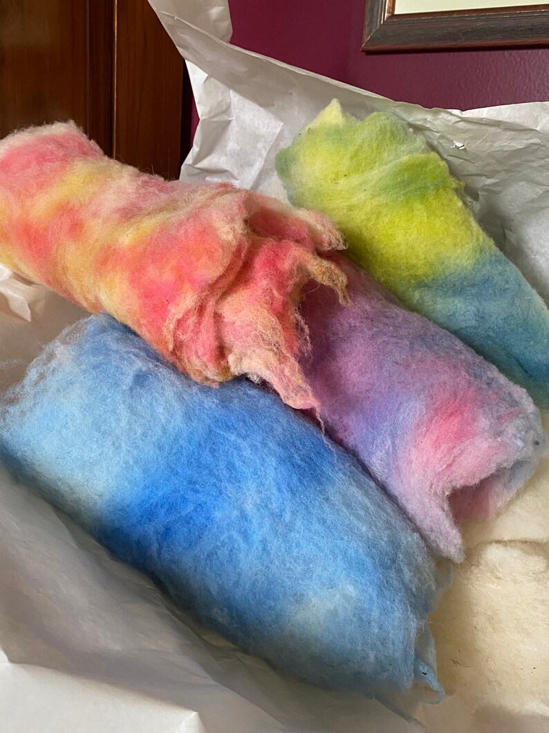 Hand-Dyed Wool batting image 0