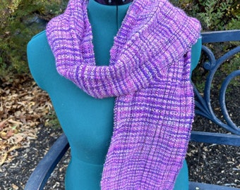 Hand woven, hand dyed alpaca scarf