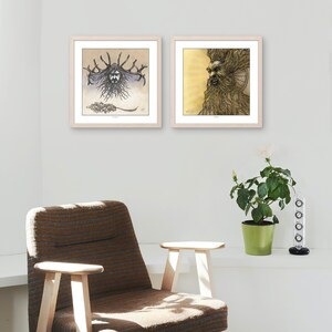 Set of Two Celtic Gods Art Prints