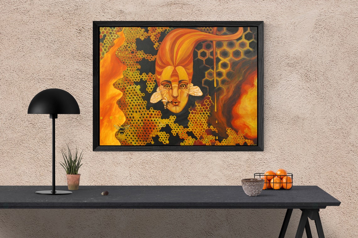 Austeja Goddess of the Bees, Art Print - Etsy