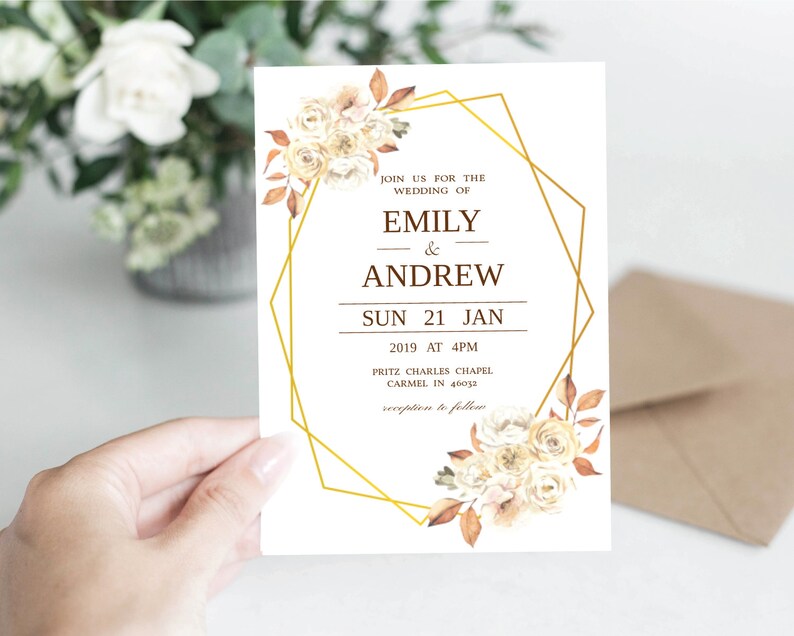 Templett Fall Wedding Invitation Printable Fall Wedding Invitation template Fall Wedding Invitation Fall Invitation Download