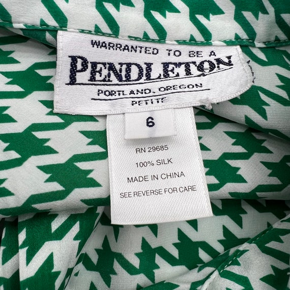 Vintage 90s Pendleton 100% Silk Button Up Long Sl… - image 3