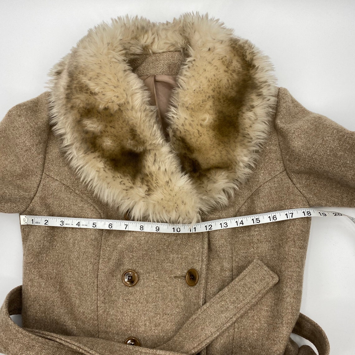Sears Vintage Wool Faux Fur Coat Size Medium | Etsy