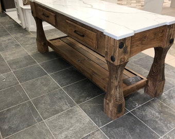 rustic kitchen island etsy