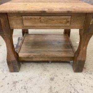 Rustic Wooden Table/Small Kitchen Island