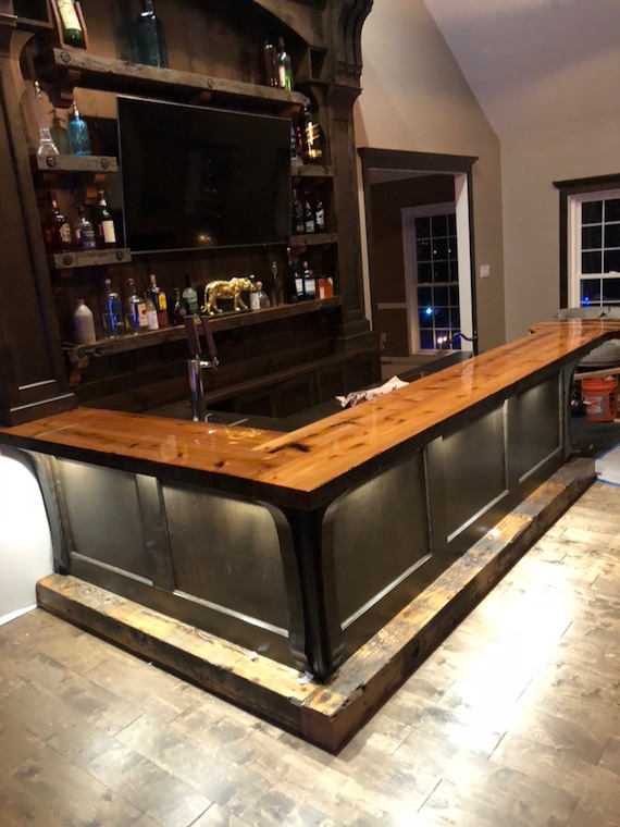 Rustic bar counter discount