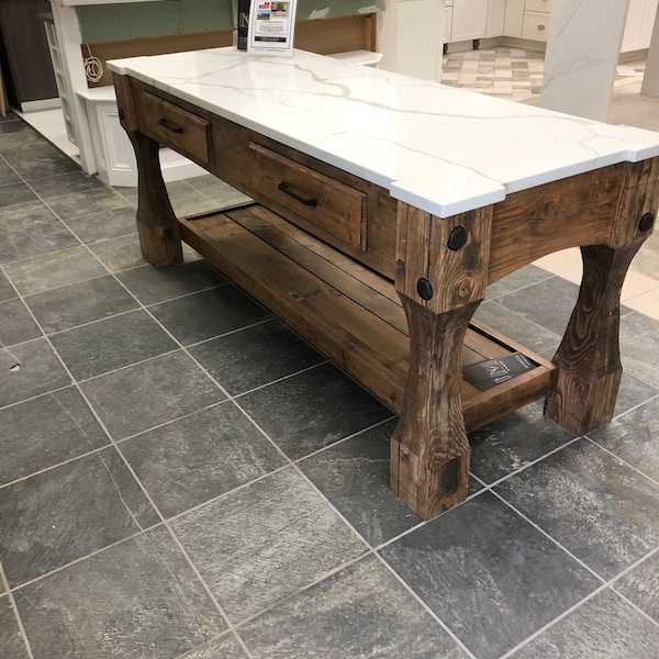 Rustic Kitchen Island free local shipping