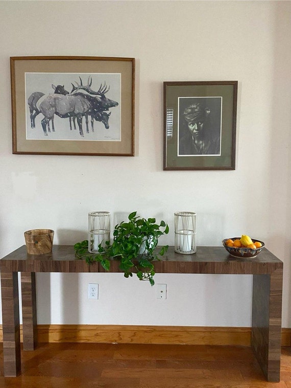 Butcher block sofa table discount