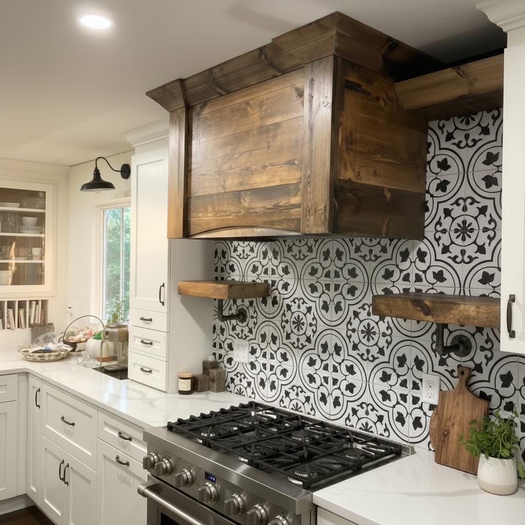 Custom Rustic Range Hood: Handcrafted - Etsy