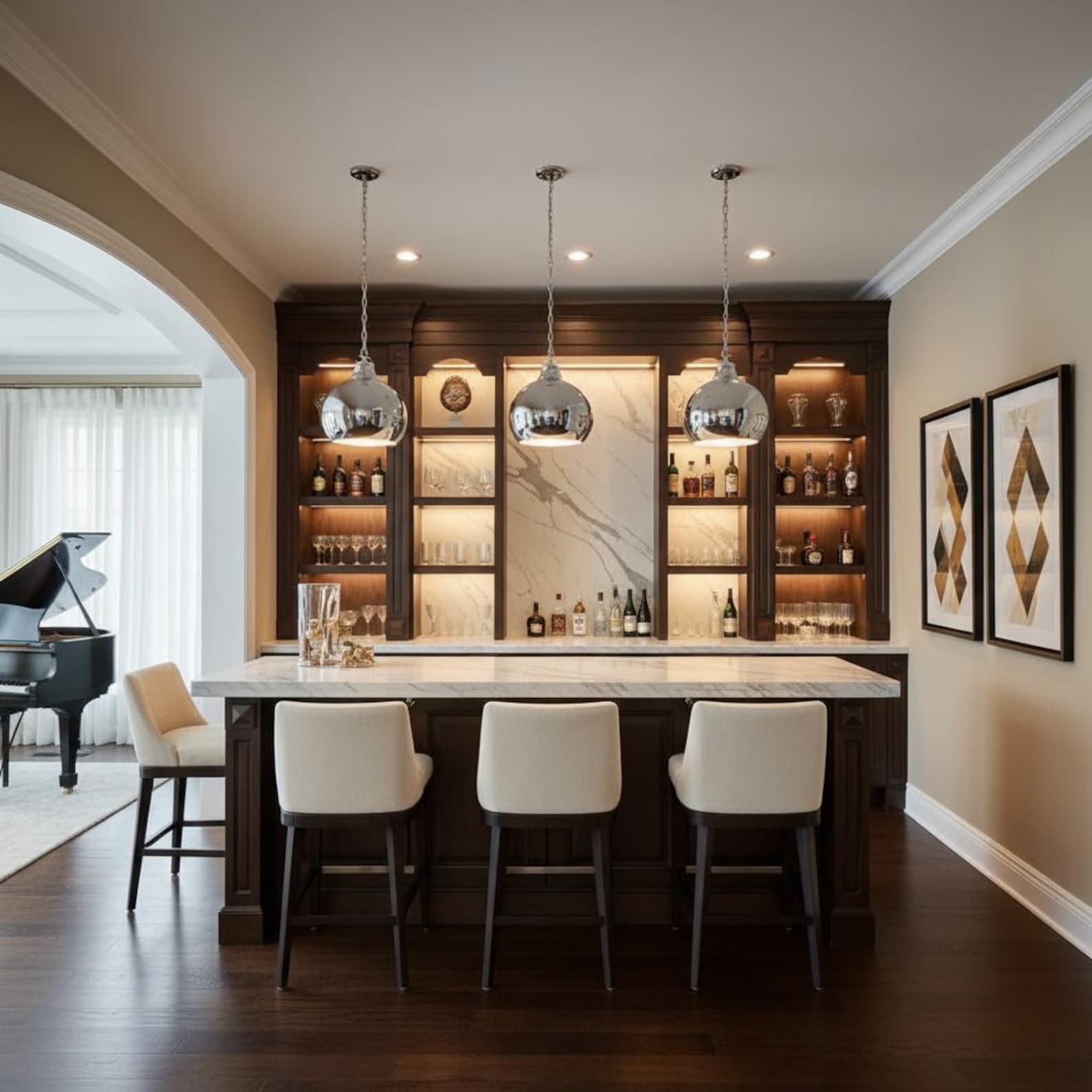 Contemporary Bar & Back Bar - Etsy