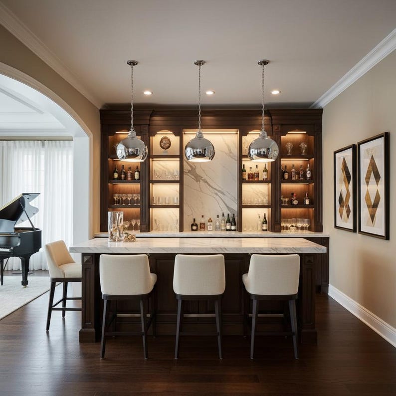 Contemporary Bar & Back Bar - Etsy