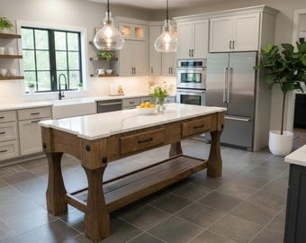 Rustic Kitchen Island free local shipping