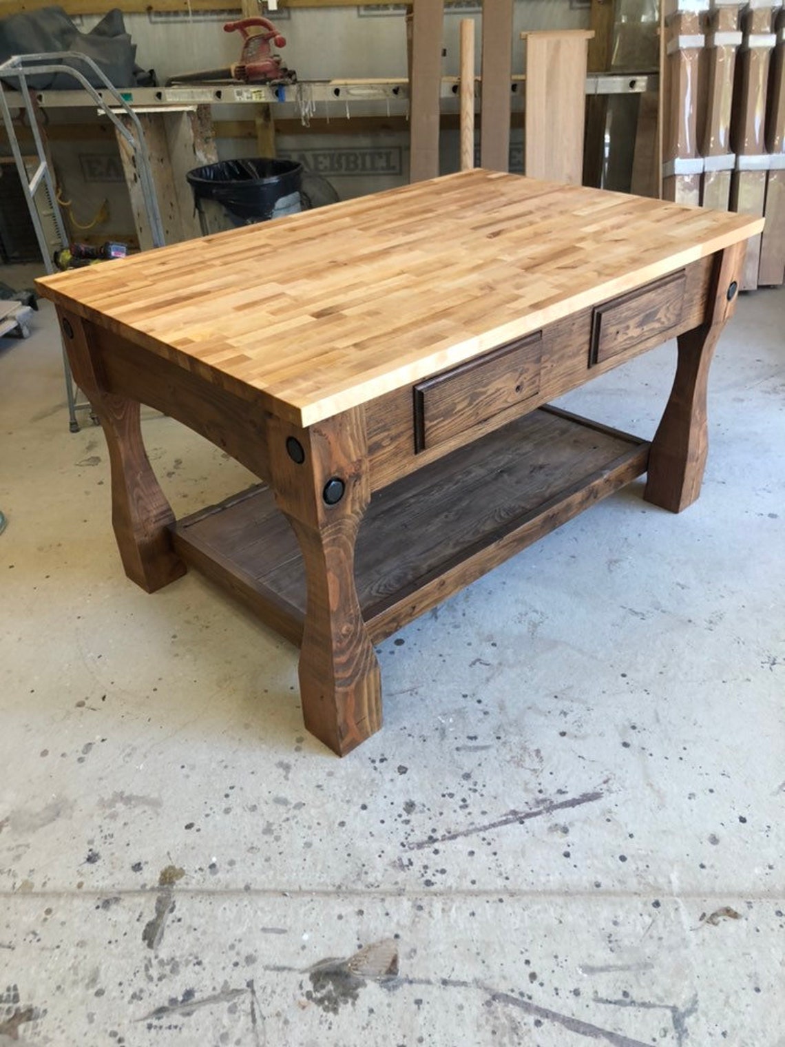 Rustic Kitchen Island Free Local Shipping - Etsy