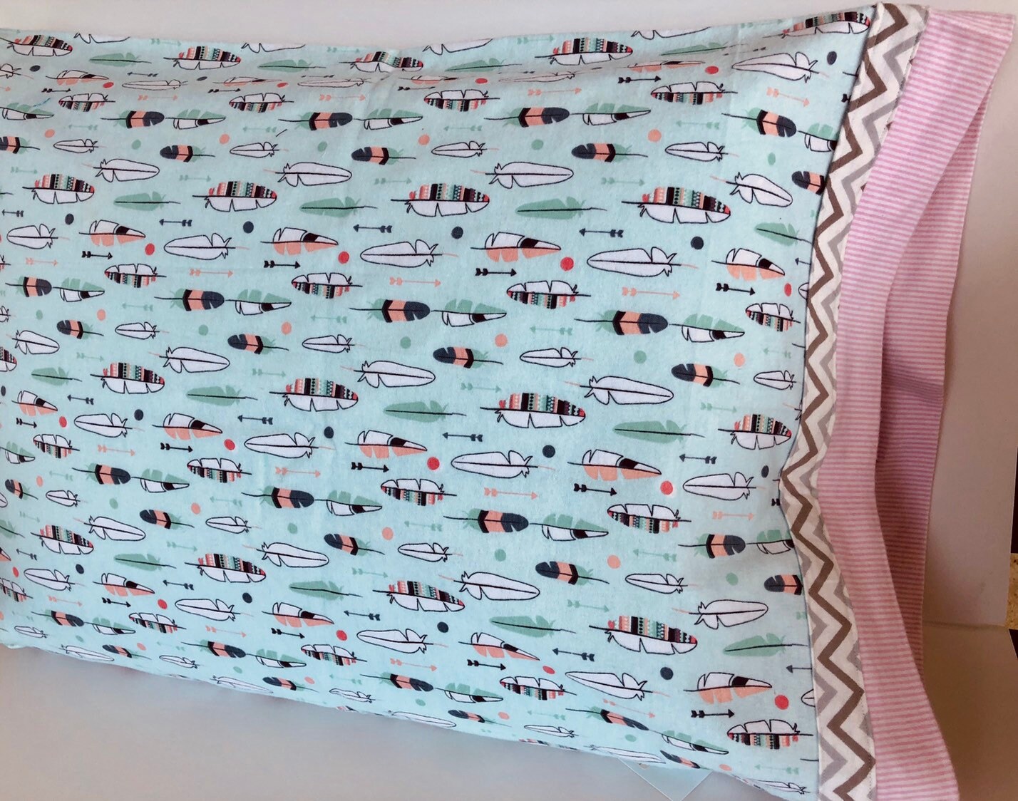 Feathers Arrows Pillowcase Soft Flannel Standard Size Light Etsy