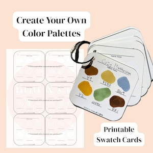Tabla de muestras de marcadores de alcohol / Plantilla de paleta de colores imprimible (Descarga digital)