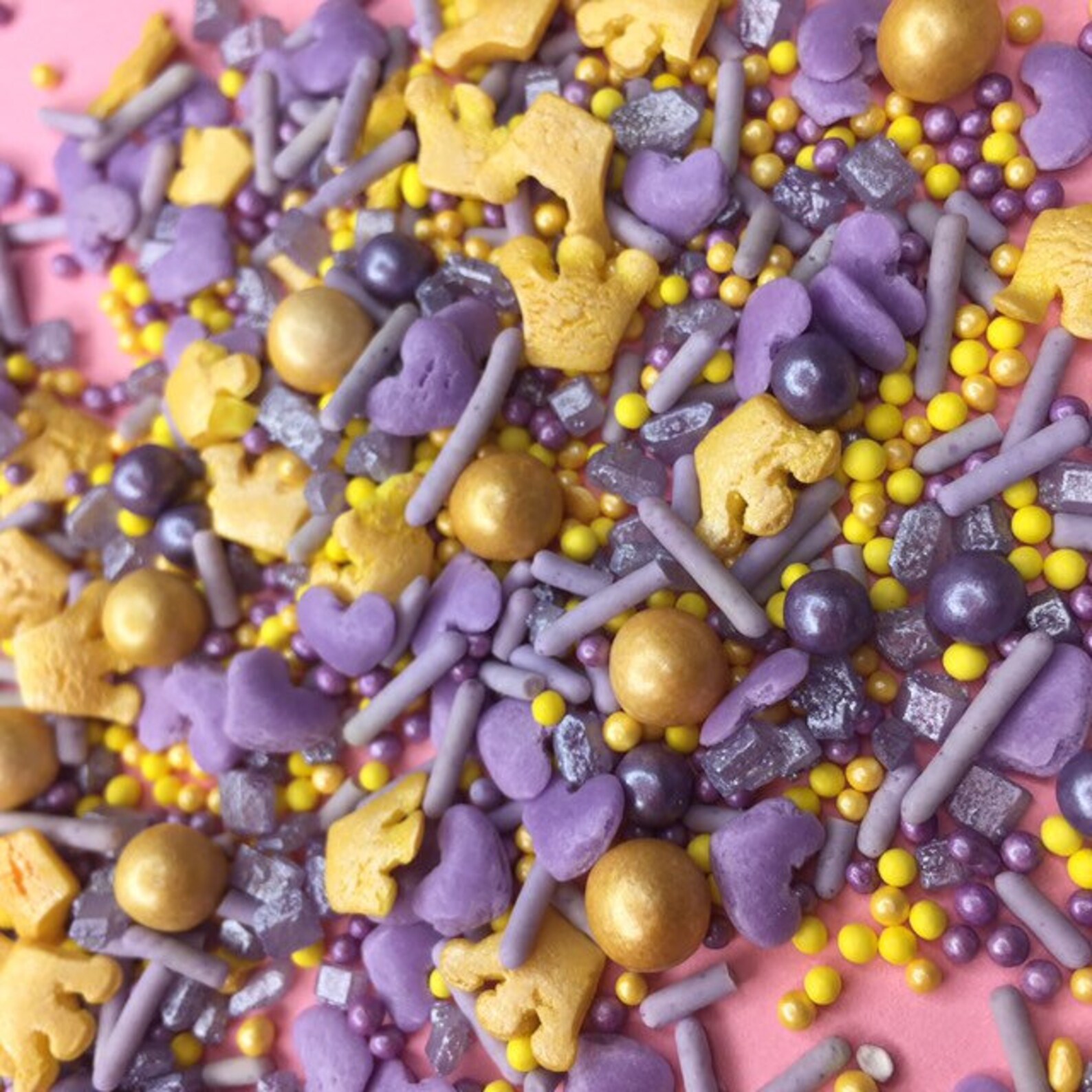Purple and Gold Sprinkles for Topping Bath Bombs Vegan Cruelty Etsy