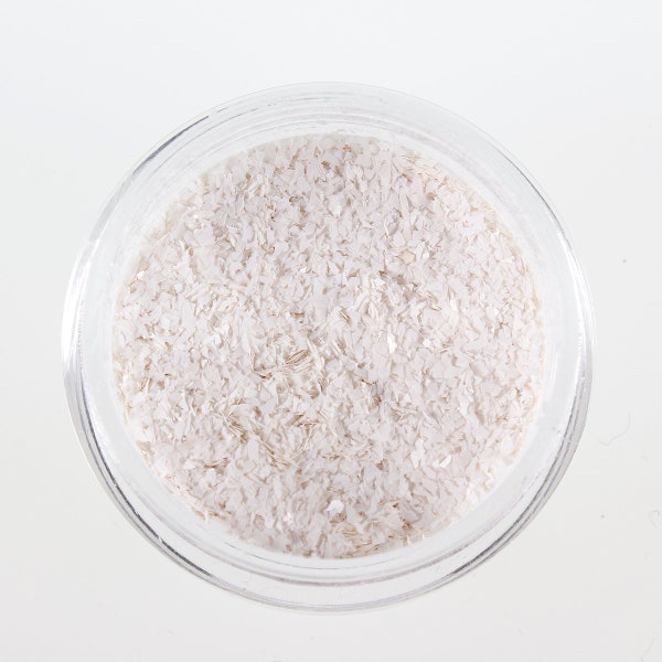 White Ivory Glitter Sparkles for Topping Bath Bombs Vegan Cruelty Free Dissolvable Decoration Soap Topper Supplies 3g Pot