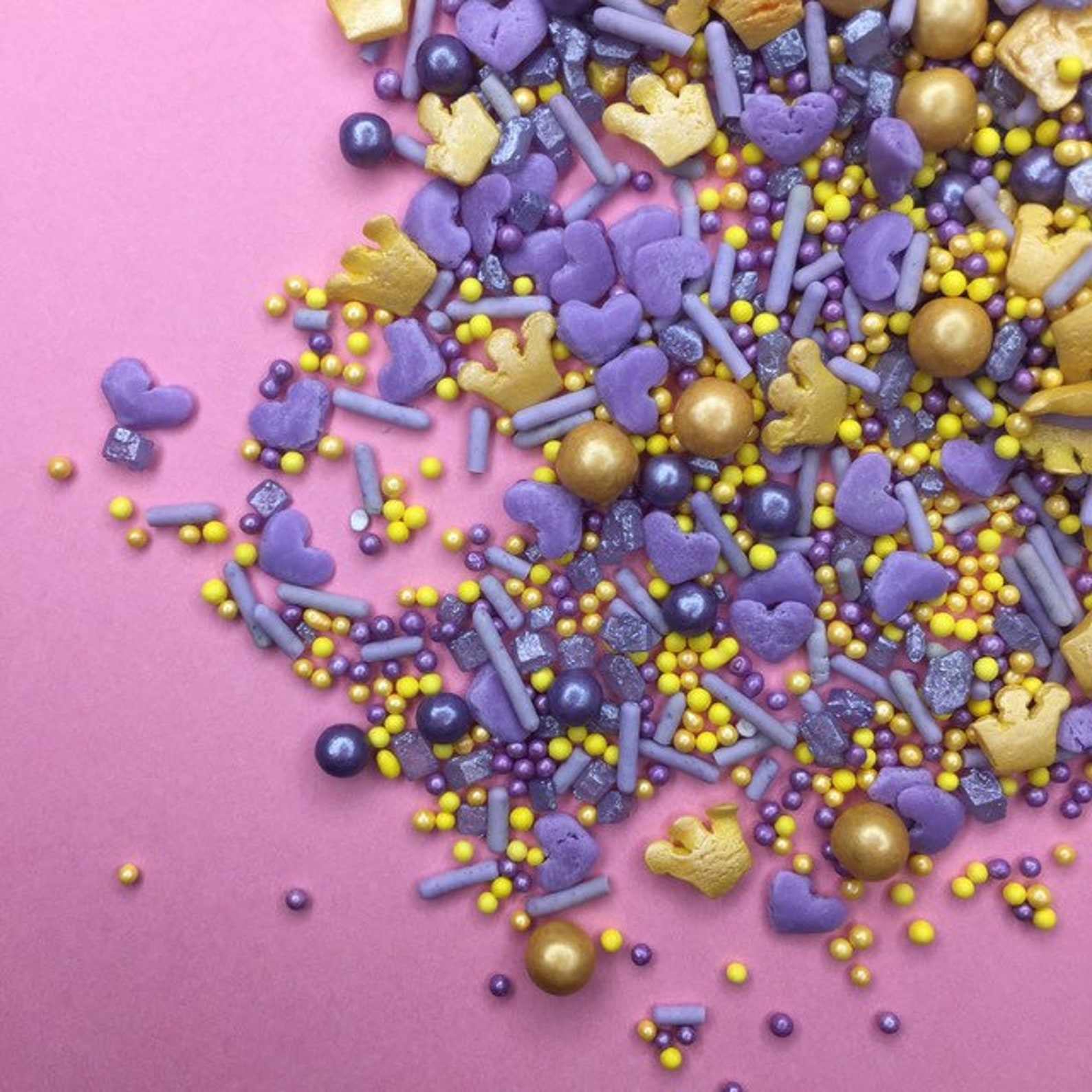 Purple and Gold Sprinkles for Topping Bath Bombs Vegan Cruelty Etsy