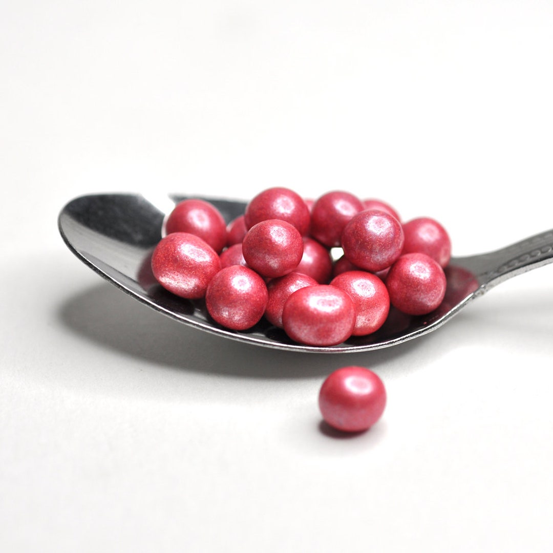 Red Rose 6mm Pearls Sprinkles for Topping Bath Bombs Vegan Cruelty Free ...