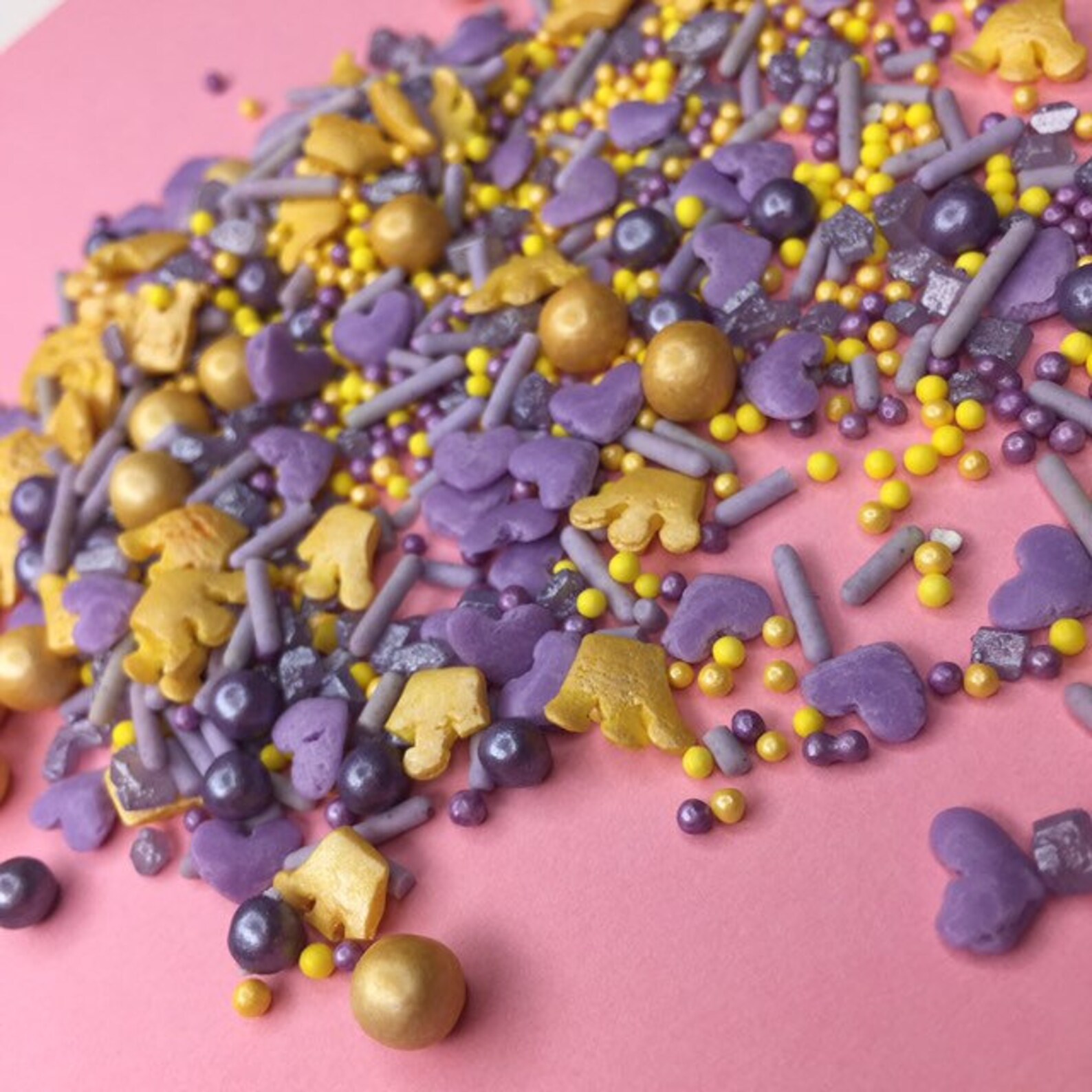 Purple and Gold Sprinkles for Topping Bath Bombs Vegan Cruelty Etsy