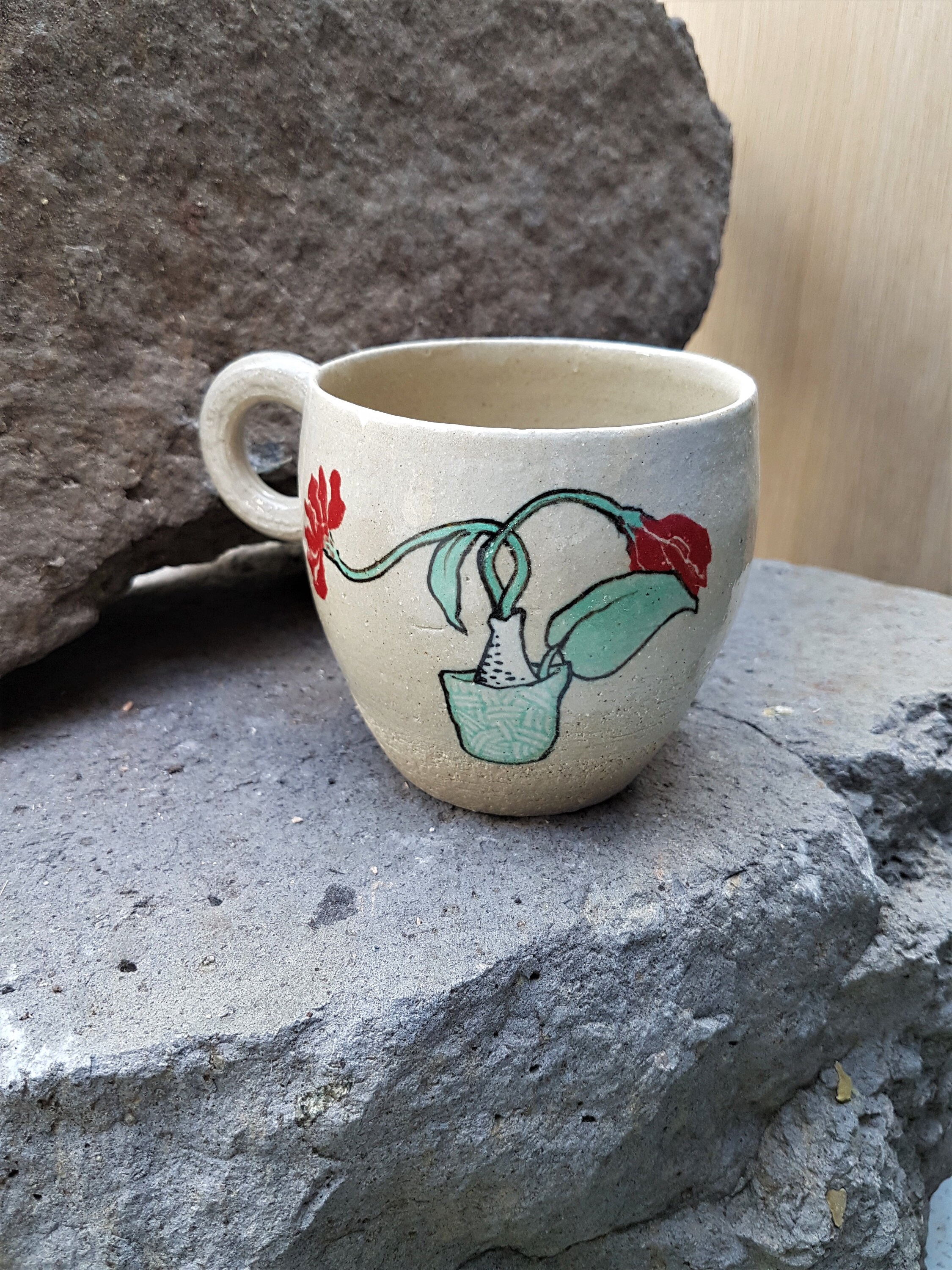 Tasse à Anse Modèle Oeillets