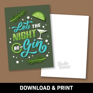 Soirée Gin | Fête arrosée | Carte numérique