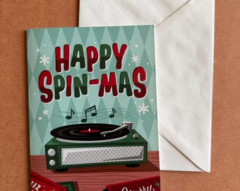 Happy Spin-mas | Vinyl Record | Holiday Card
