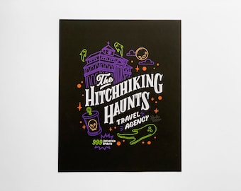Hitchhiking Haunts Travel Agency | Haunted Mansion | Poster