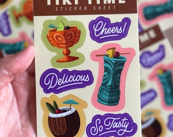 Tiki Drinks | Enchanted Cocktails | Sticker Sheet