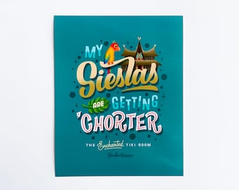 Enchanted Tiki Room Print | Tropical Bird Poster