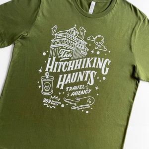 Hitchhiking Haunts | Haunted Mansion | White Unisex T-Shirt