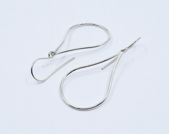 Silver teardrop earrings. Handmade, sterling silver statement drops. wedding jewelry, elegant, minimalist design