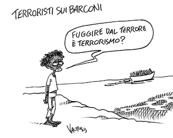 01/11/2023 Terroristi sui barconi: "Fuggire dal terrore è terrorismo?" - Migranti, terrorismo, guerra — NIGRIZIA