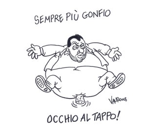 23/10/2018 Salvini. More and more swollen. Watch out for the cap! - Lega - Il Fatto - FEDEZ