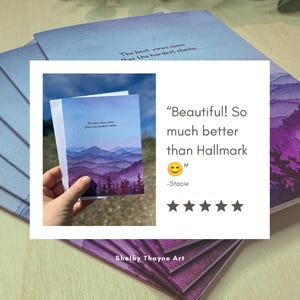Watercolor Sunshine Mountain Greeting Cards Set of 8 | Blank Note Cards with Envelopes | Gift Idea for Hikers image 6