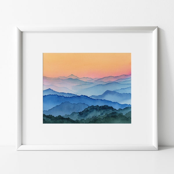 Blue Ridge Mountains Canvas Etsy