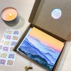 Blue Ridge Mountains Sunshine | Watercolor Greeting Card | Blank Inside ...