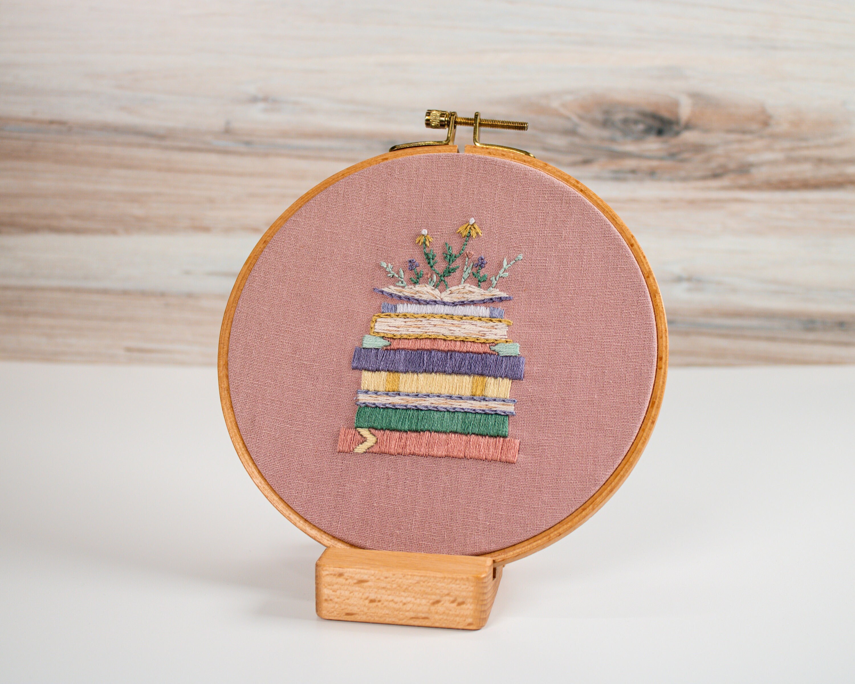 Open Book Hand Embroidery PDF Downloadable Pattern Tutorial
