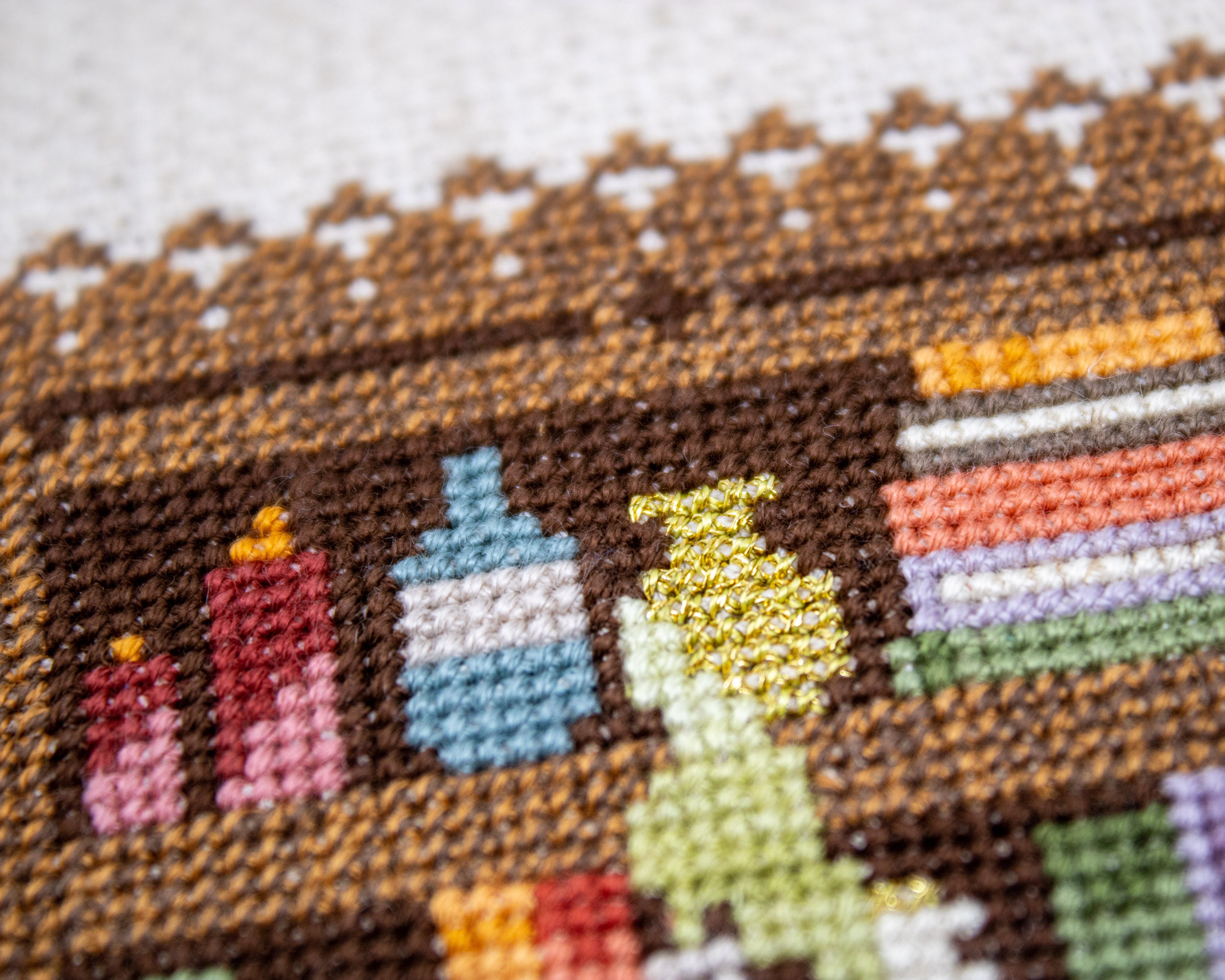 Bookshelf Cross Stitch Pattern PDF Gothic Bookcase II Etsy