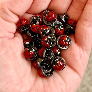 Broche de mariquita de la suerte – Broche de mariquita – Pin de mariquita de la suerte – Joyería de la naturaleza – Regalo de la suerte – Joyería de insectos