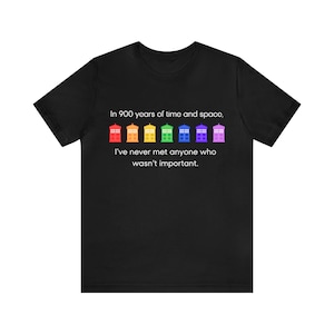 PRIDE Rainbow Police Box, 11th Doctor Quote, Doctor Who Parody, Unisex Jersey Short Sleeve Tee