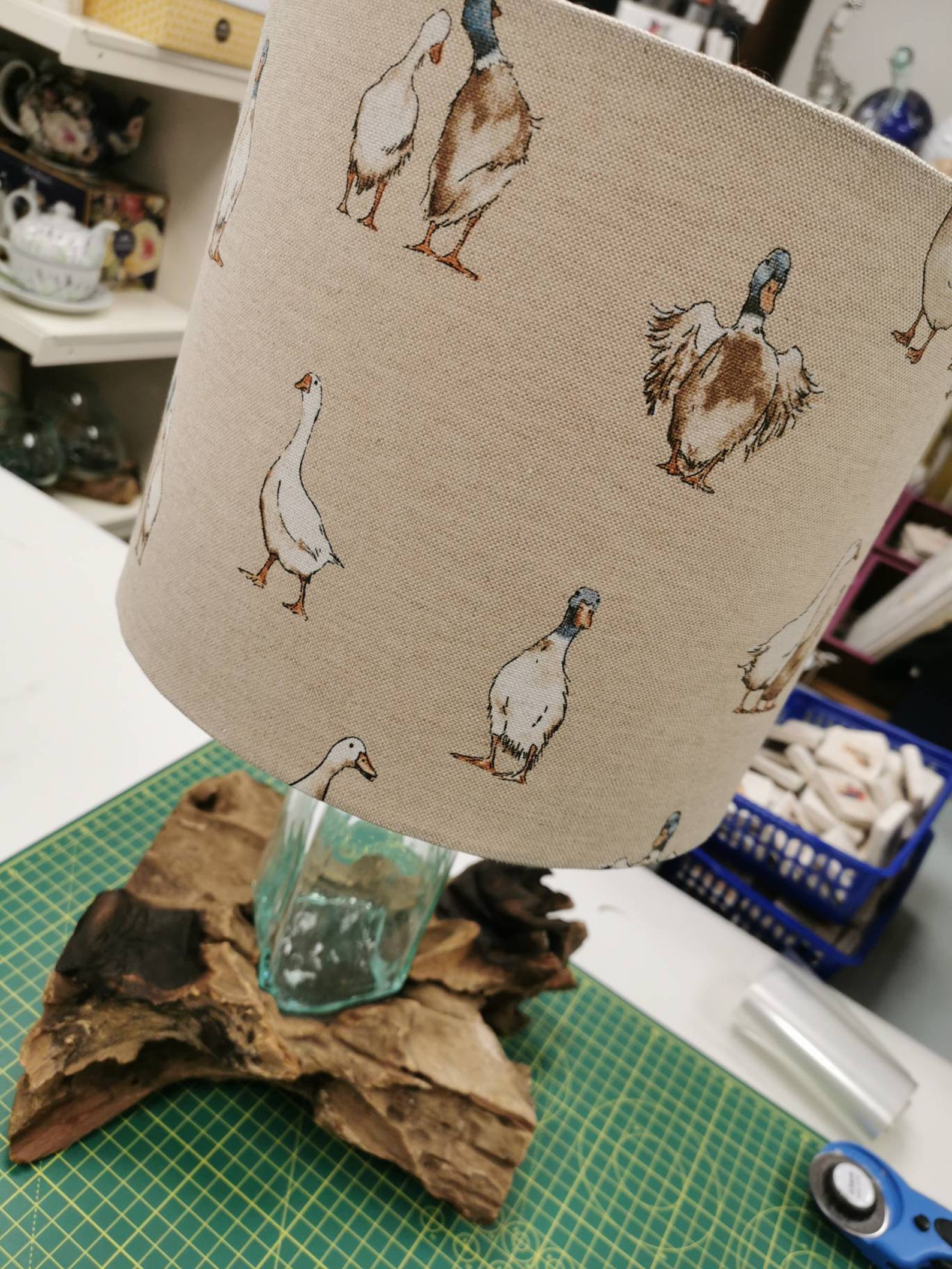 Country Ducks Lámpara de tela 20 25 o 30 CM Colgante de techo | Etsy