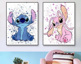 Personalized Lilo Stitch Nursery Print, Create a Whimsical Atmosphere with Lilo & Stitch Wall Art, Perfect for Girl&#39;s Room Decor